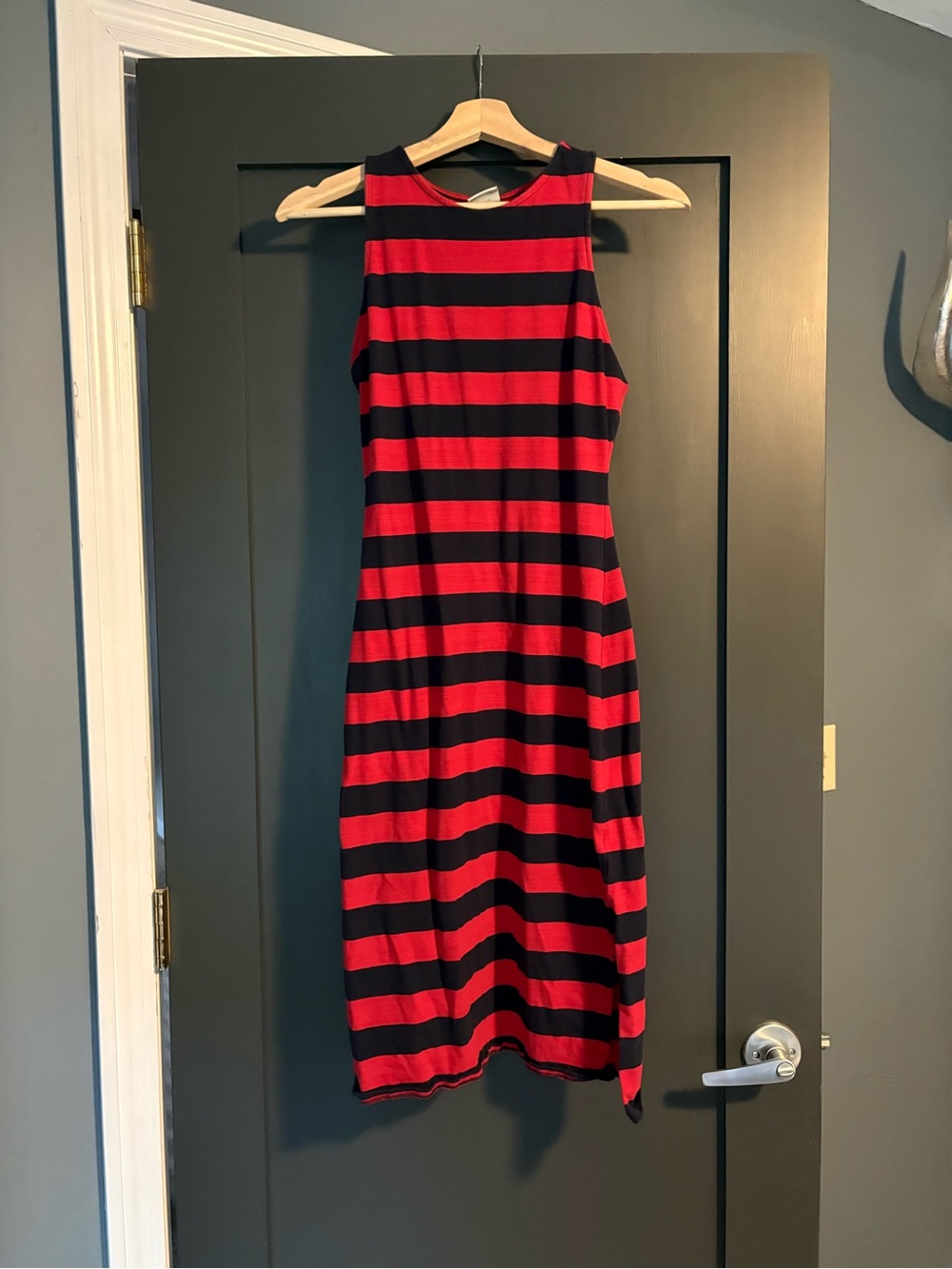 a new day Red and Navy Striped racerback tank Dress